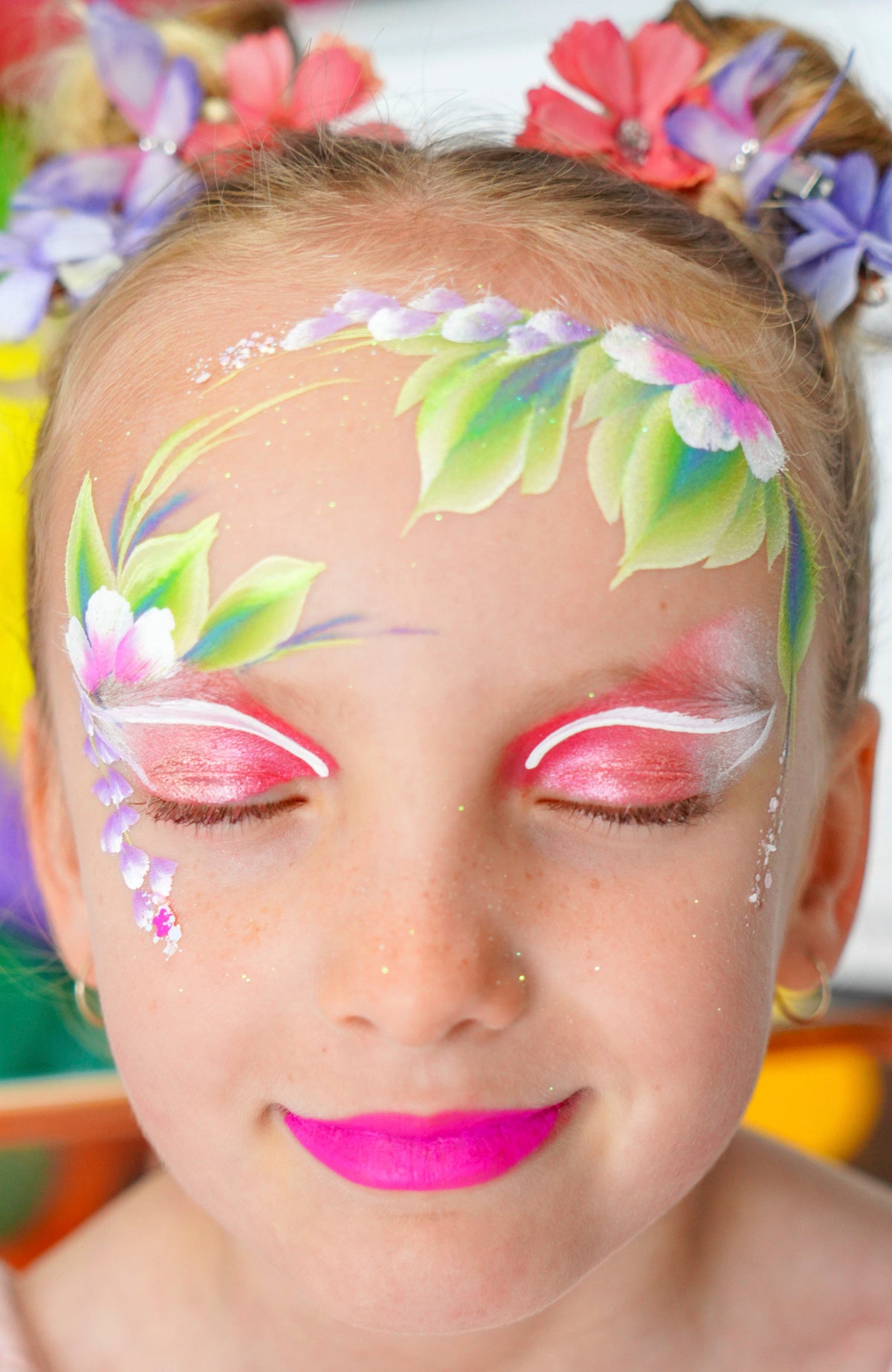 Floral Design Face Paint Tutorial: Step by Step Photo Guide