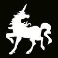 闪光纹身模板 - 独角兽