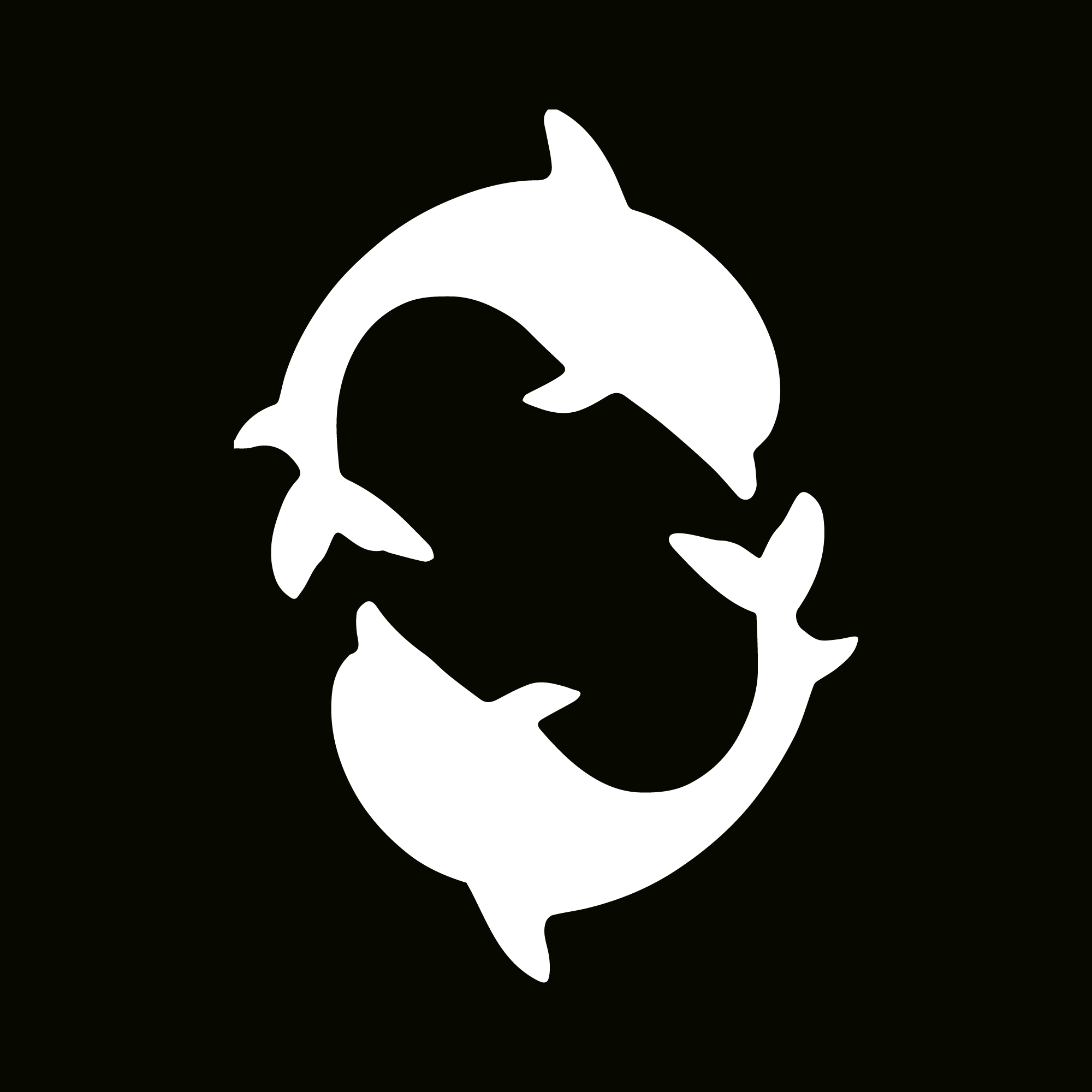 闪光纹身模板 - 双海豚
