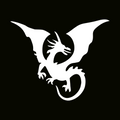 Glitter Tattoo Stencil -  Flying Dragon