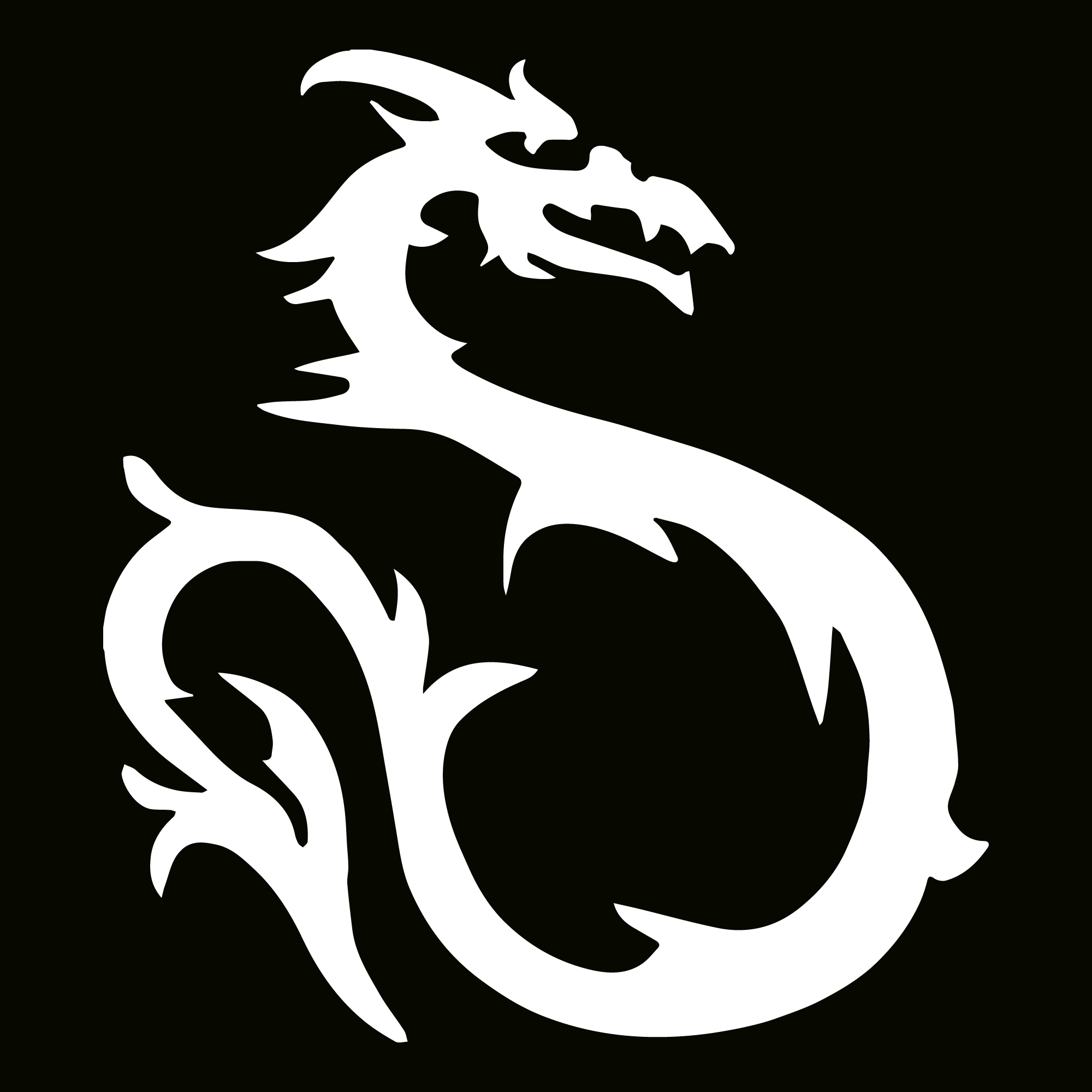 Glitter Tattoo Stencil -  Dragon Belly