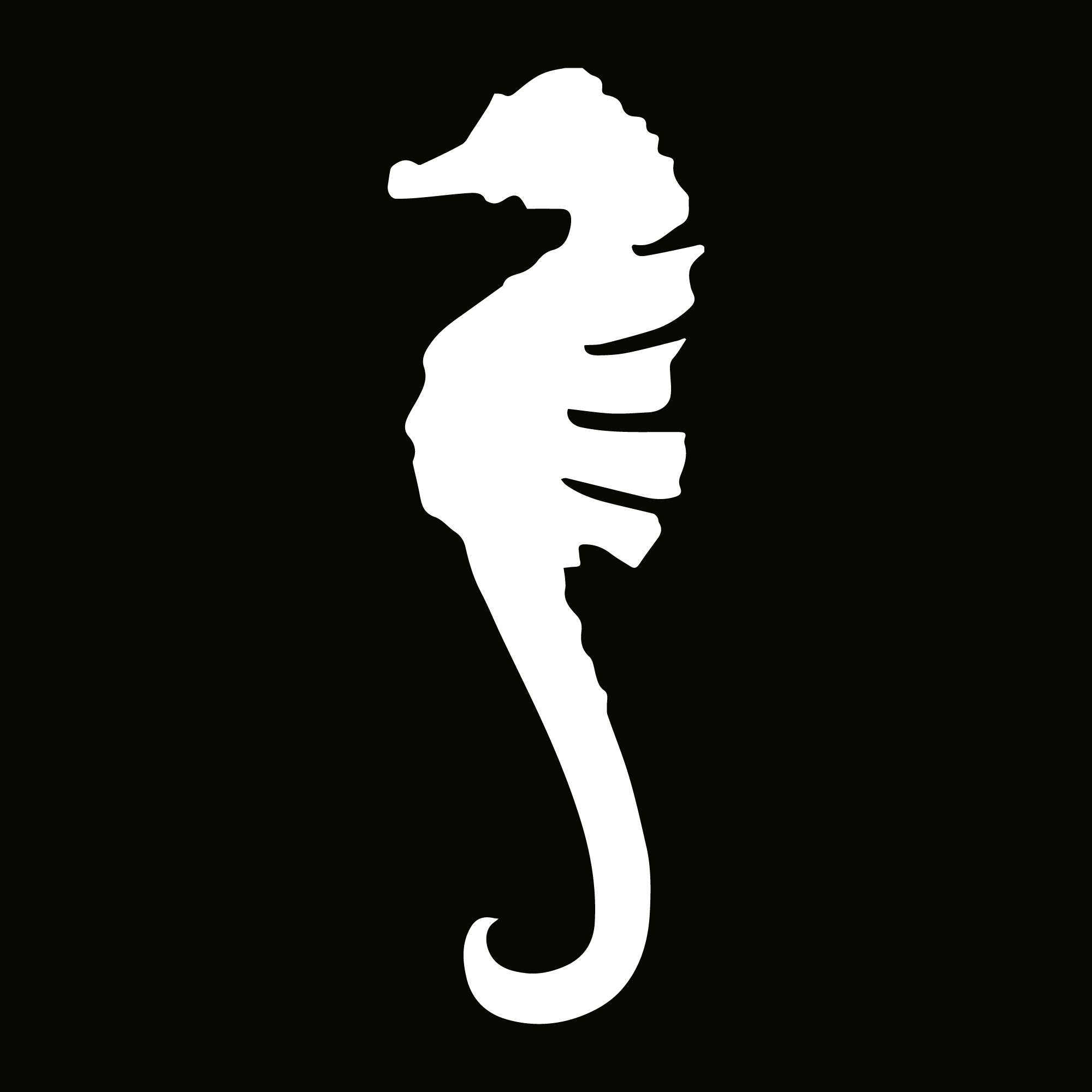 Glitter Tattoo Stencil -  Sea Horse