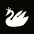 Glitter Tattoo Stencil -  Swan