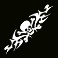 闪光纹身模板 - 部落骷髅