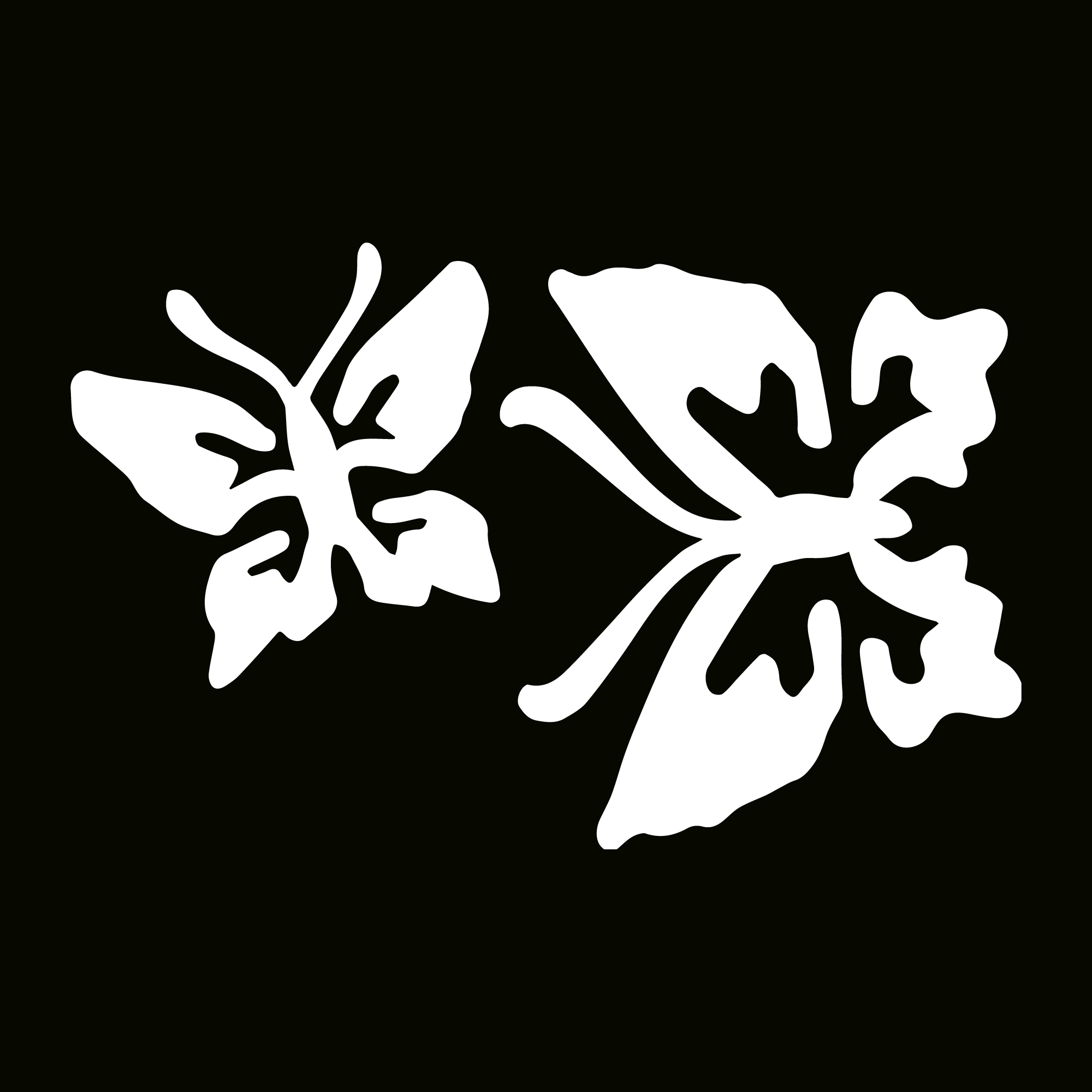 闪光纹身模板 - 双蝴蝶
