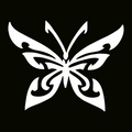 闪光纹身模板 - 部落蝴蝶