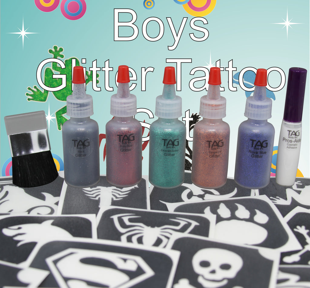 Glitter Tattoo Party Kit - Boys
