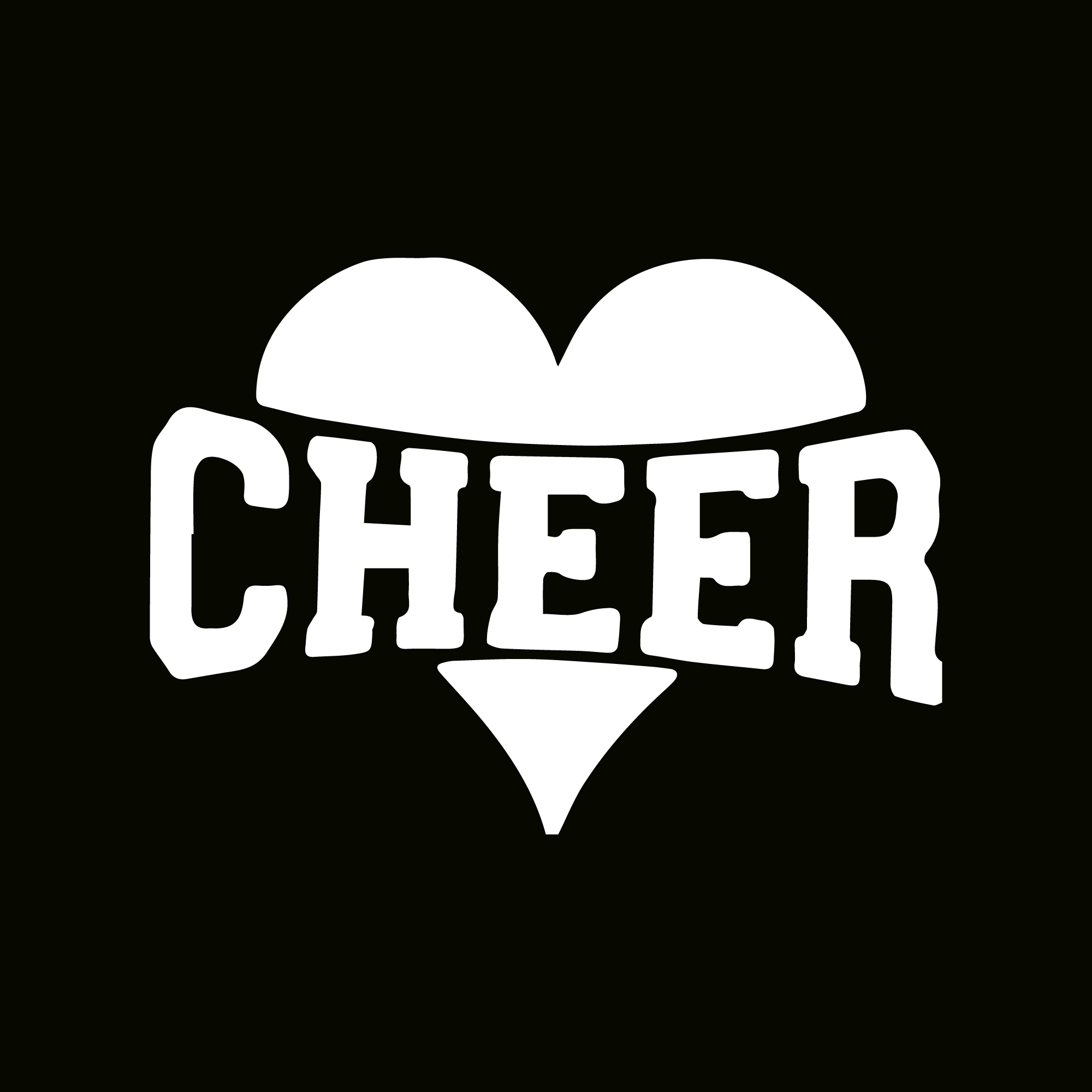 Glitter Tattoo Stencil - Love Cheer