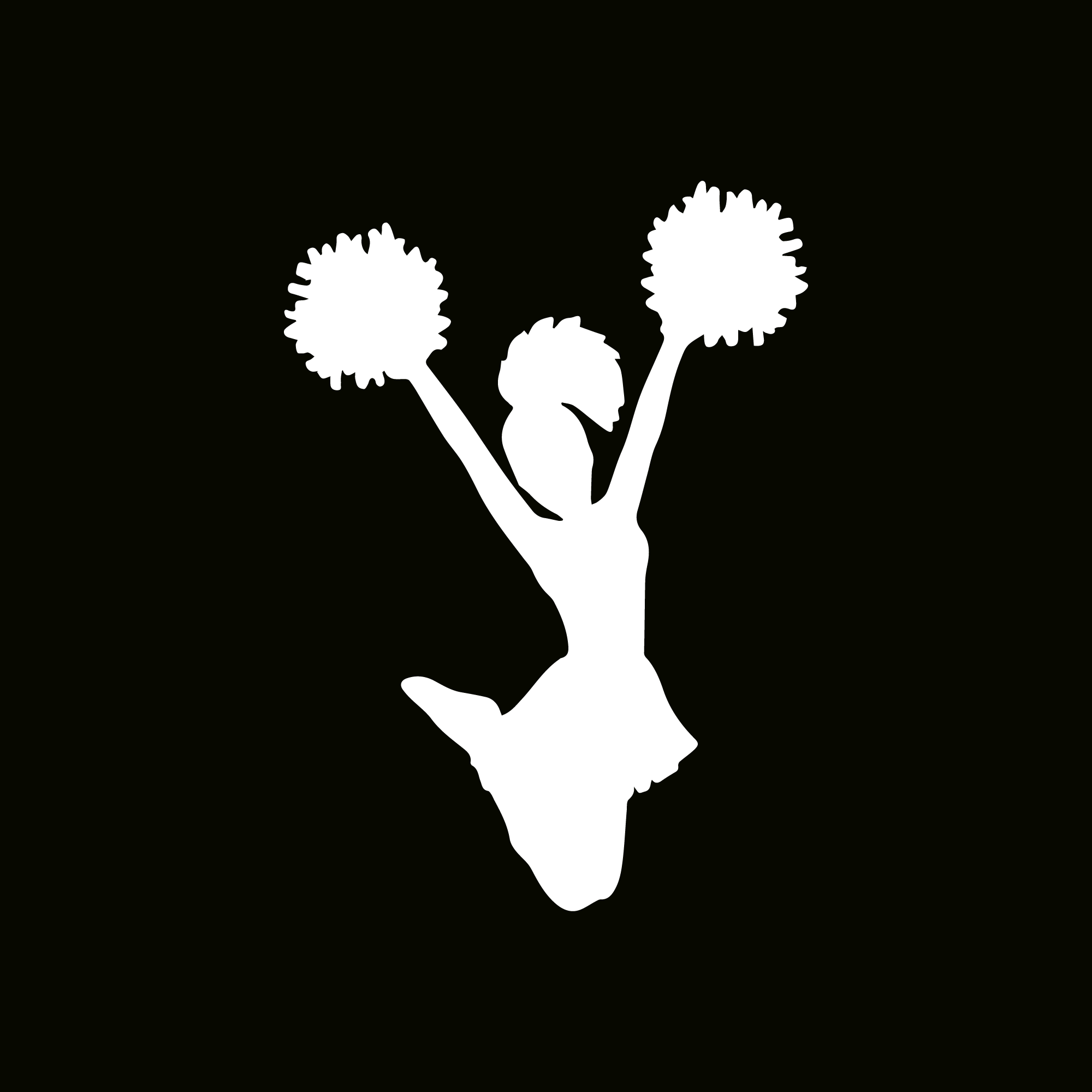 Glitter Tattoo Stencil - Cheerleader 1