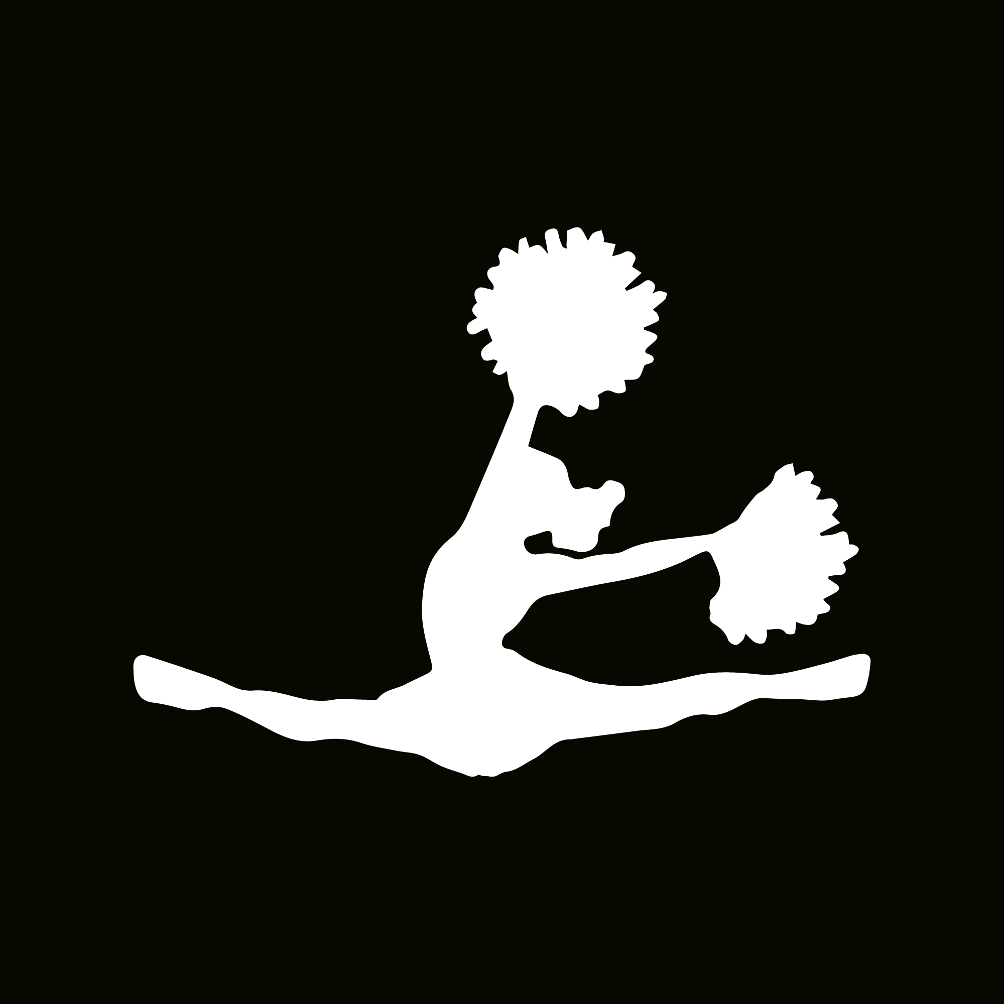 Glitter Tattoo Stencil - Cheerleader 2