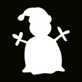 Glitter Tattoo Stencil - Snowman