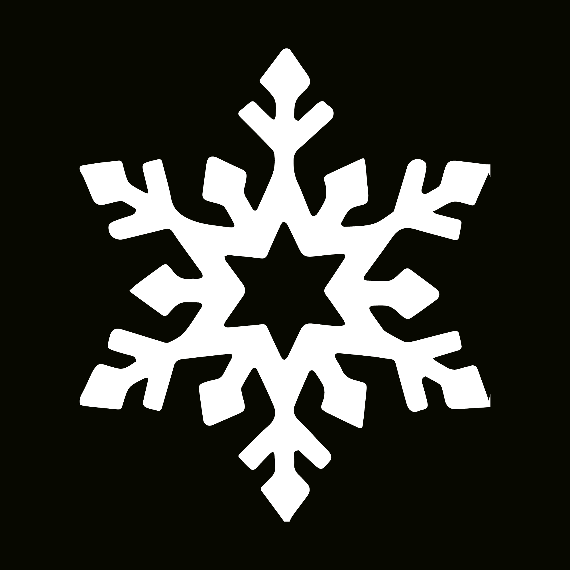 闪光纹身模板 - 雪花 2