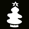 Glitter Tattoo Stencil - Christmas Tree