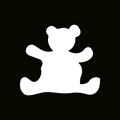 Glitter Tattoo Stencil - Teddy Bear