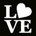 Glitter Tattoo Stencil - Love