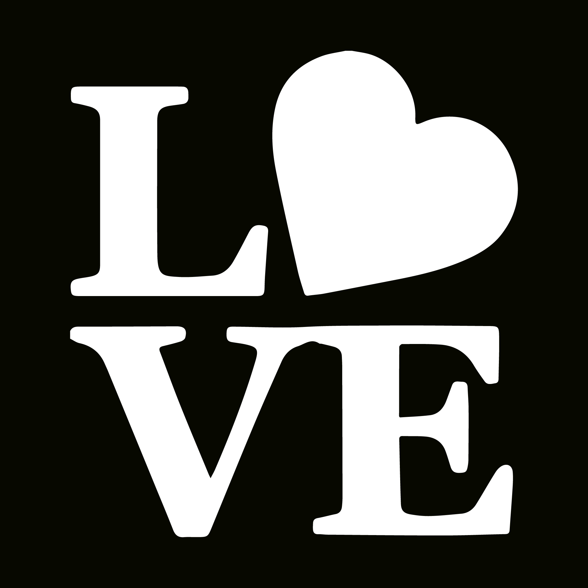 Glitter Tattoo Stencil - Love