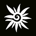 闪光纹身模板 - 太阳漩涡