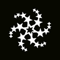 Glitter Tattoo Stencil - Star Circle
