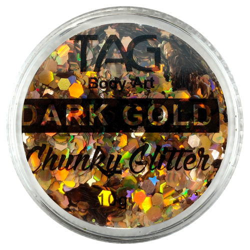 Dark Gold Chunky Glitter