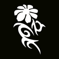 闪光纹身模板 - 雏菊