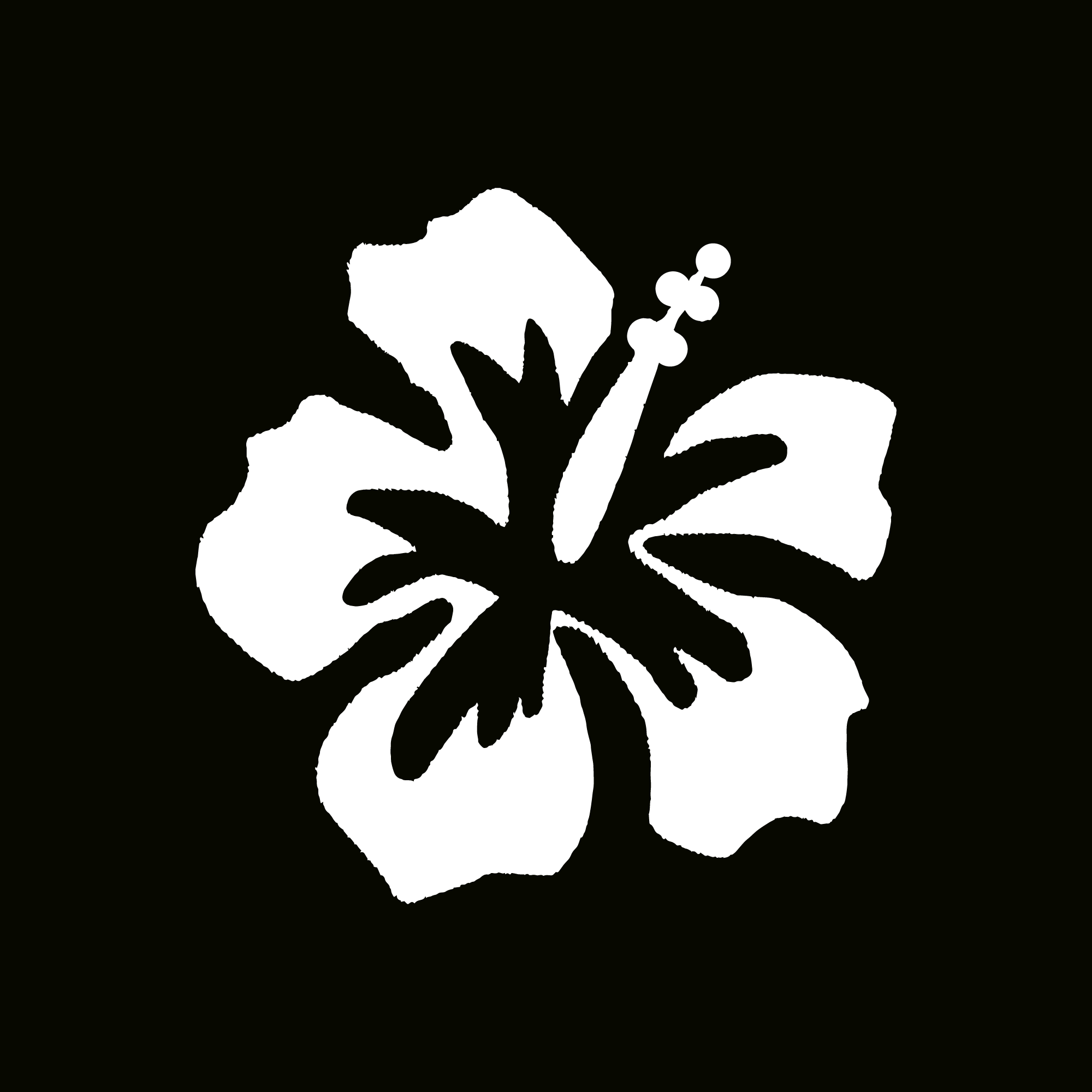 Glitter Tattoo Stencil - Hibiscus
