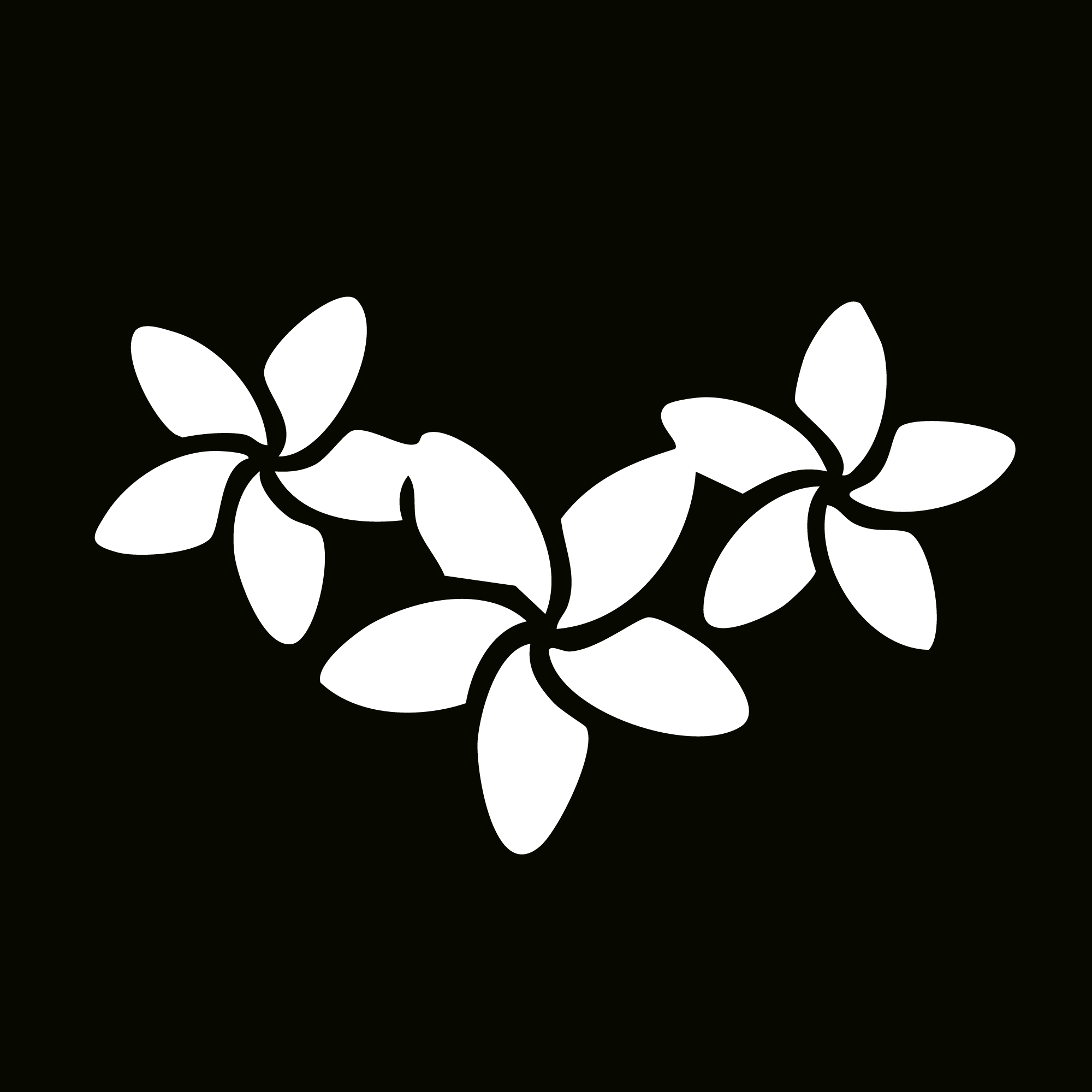 Glitter Tattoo Stencil - Frangipani