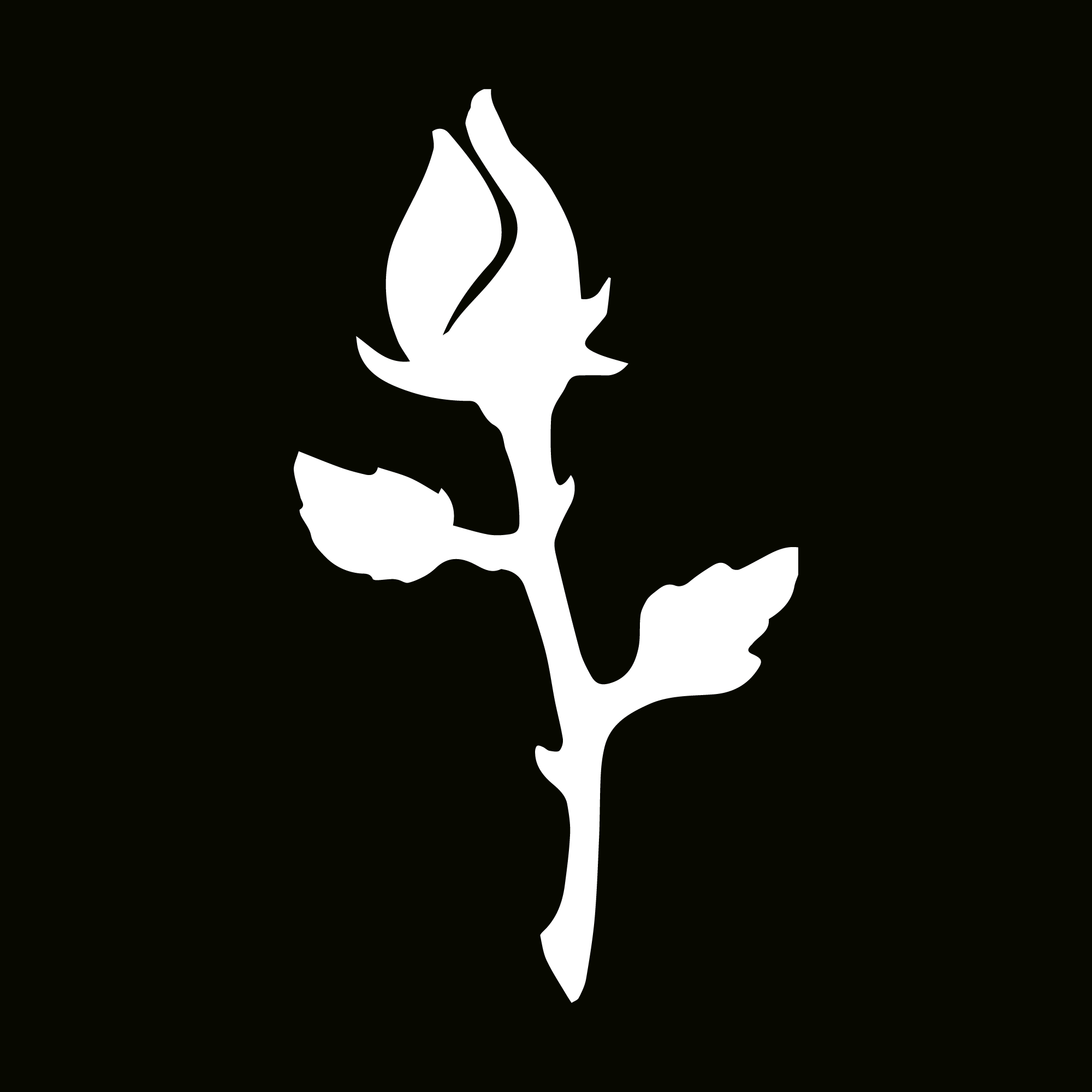 Glitter Tattoo Stencil - Rose Closed