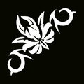 闪光纹身模板 - 抽象花朵