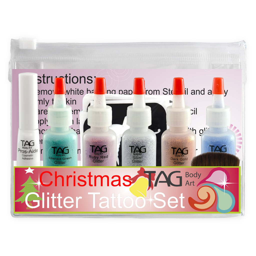 Glitter Tattoo Party Kit - Christmas