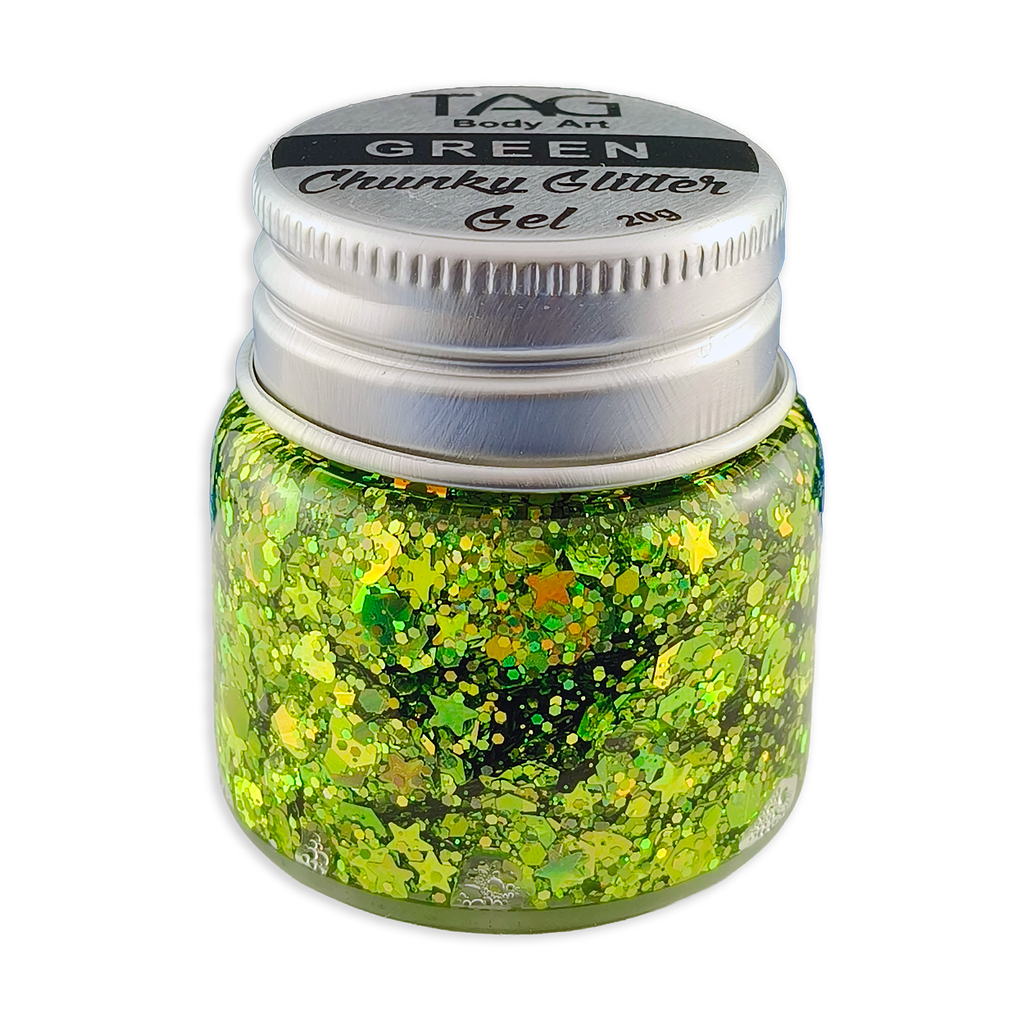 Green Chunky Glitter Gel