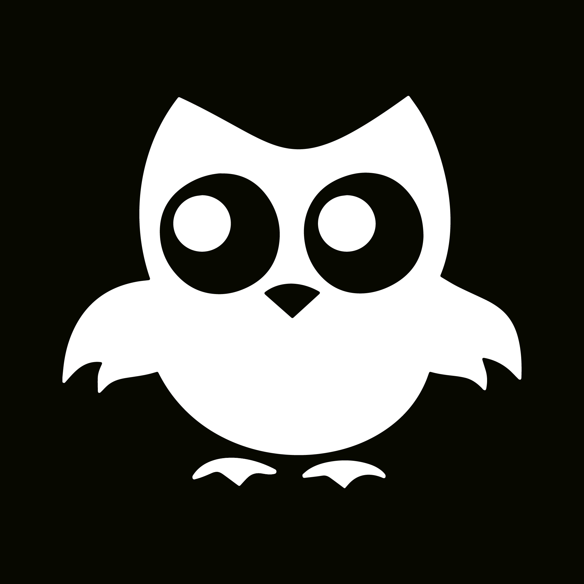 Glitter Tattoo Stencil - Cute Owl