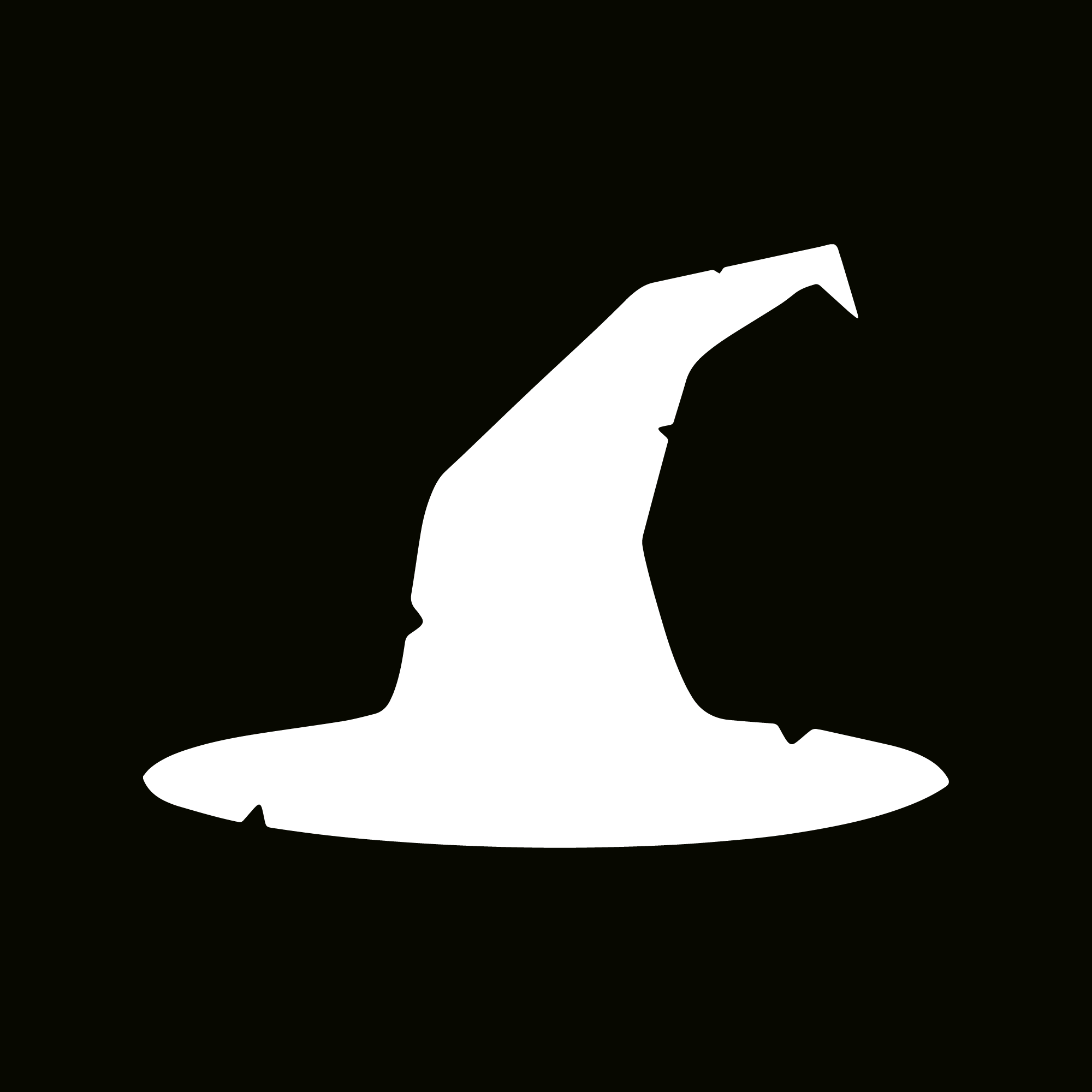 Glitter Tattoo Stencil - Witches Hat