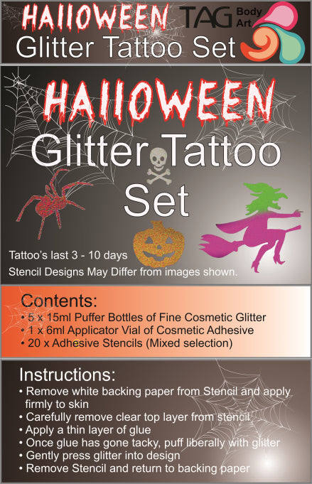 Glitter Tattoo Party Kit - Halloween