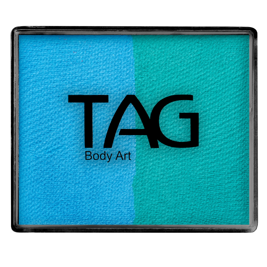 Face Paint Split Cake - Teal and Light Blue