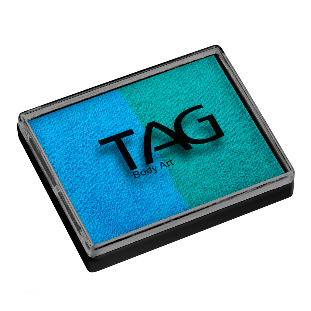 Face Paint Split Cake - Teal and Light Blue