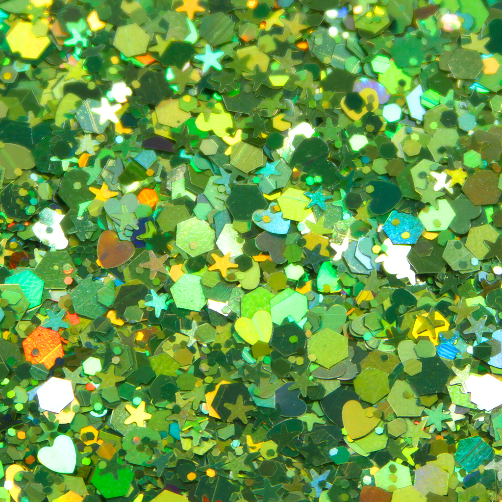 Green Chunky Glitter Gel